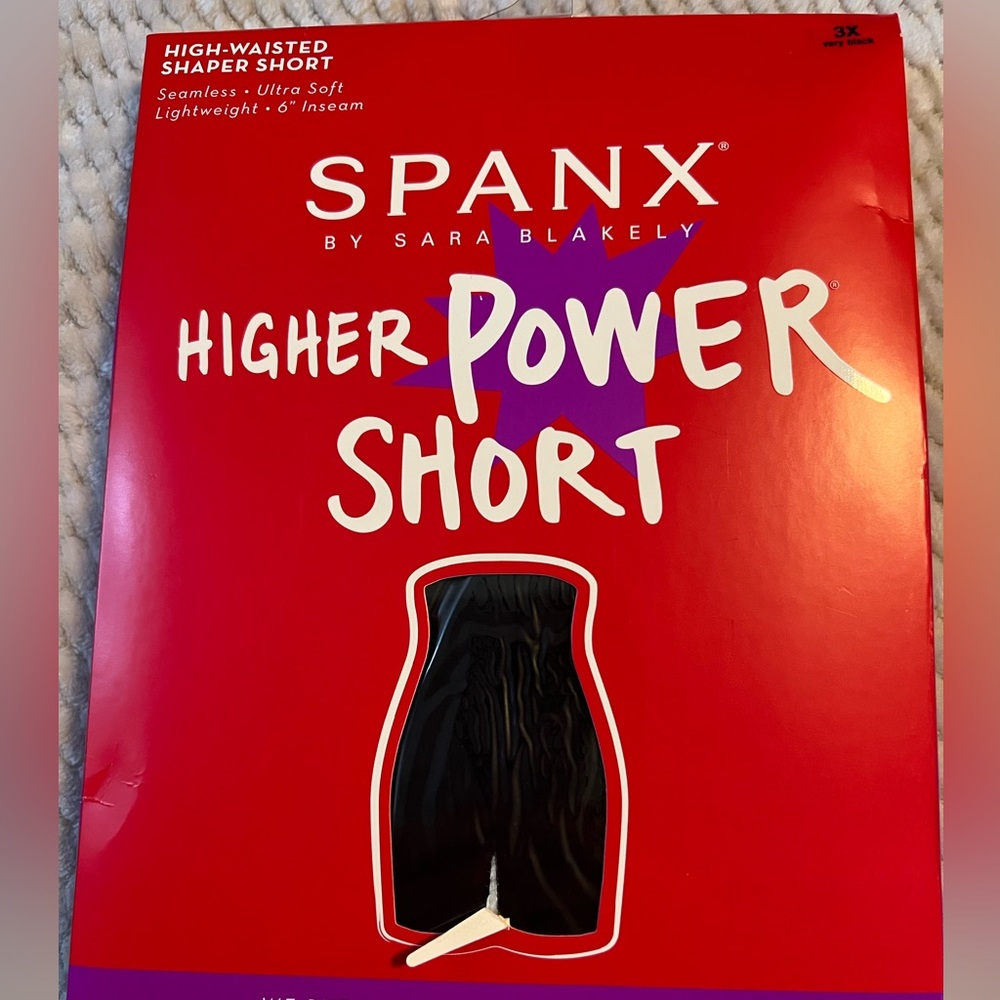 Spanx Higher Power Short very black size 3x New in Package